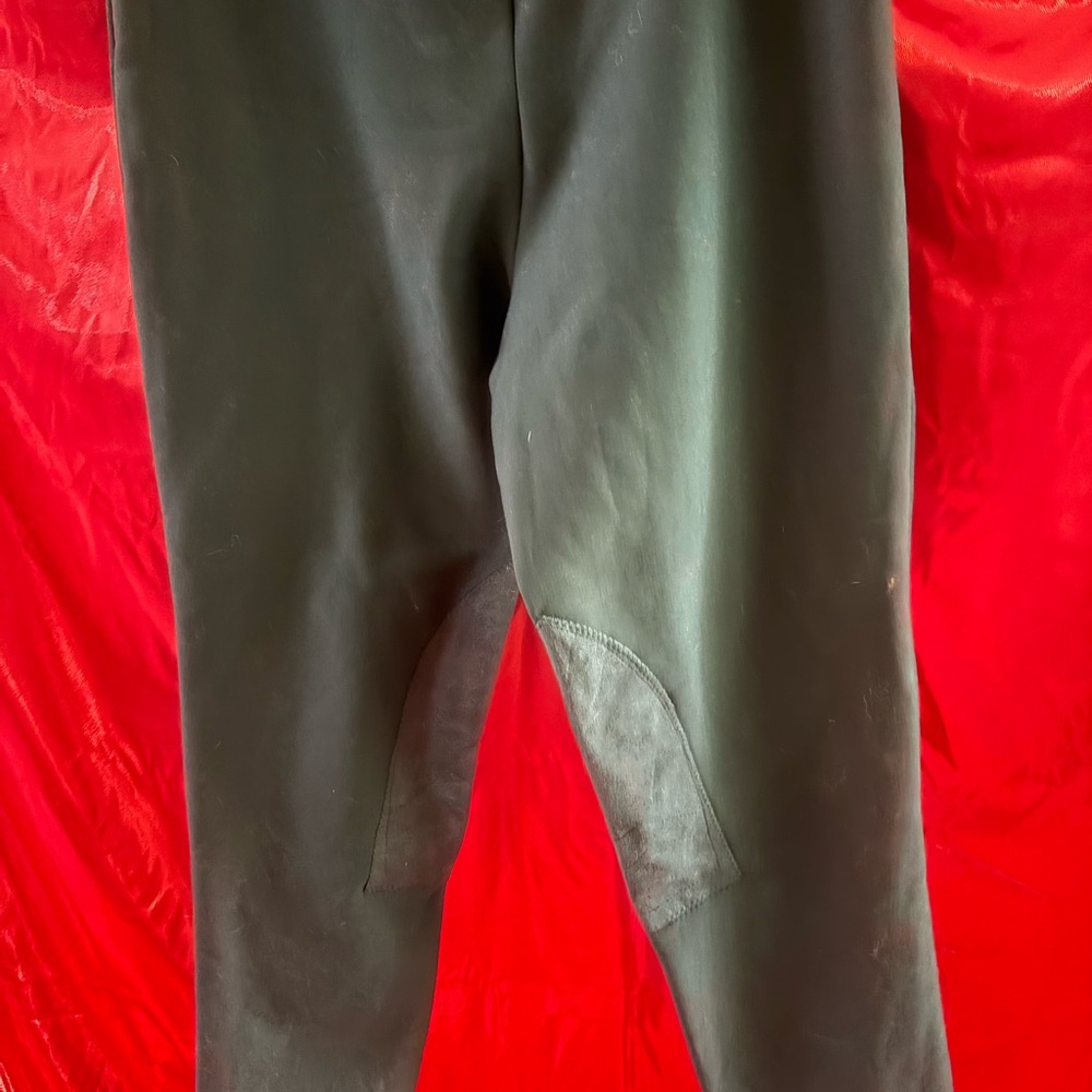 Black thermal Equestrian Breeches with Knee Patch